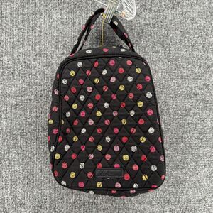 Vera Bradley Lunch Bunch Bag Black Polka Dots Quilted Insulated Lunch Bag Boho